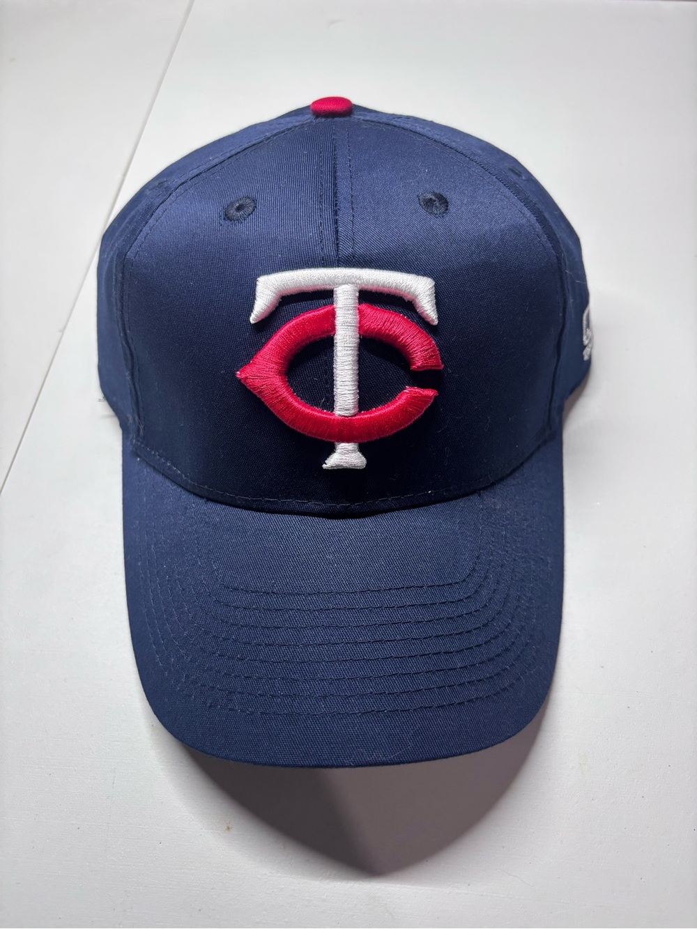 Youth Baseball Cap - Navy with Red & White Logo